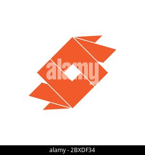 letter ll 3d square geometric logo vector Stock Vector