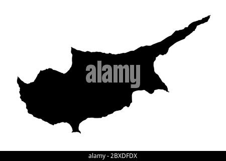 Cyprus  map with gray tone on  white background,illustration,textured , Symbols of Cyprus,vector illustration Stock Vector