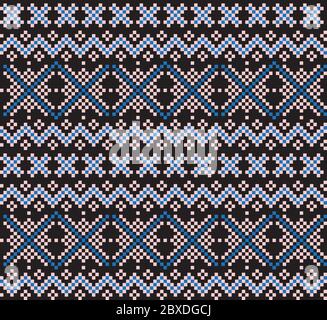 Christmas Fair Isle Seamless Pattern Background - Christmas fair isle pattern background for fashion textiles, knitwear and graphics Stock Vector