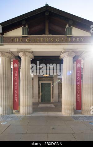 Closed doors of the Queens Gallery during UK coronavirus lockdown Stock Photo