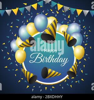 Happy birthday banner hi-res stock photography and images - Alamy