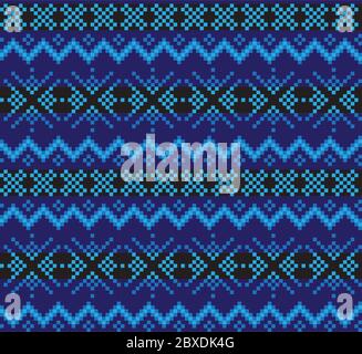 Christmas Fair Isle Seamless Pattern Background - Christmas fair isle pattern background for fashion textiles, knitwear and graphics Stock Vector