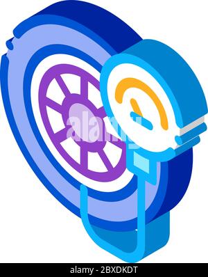 wheel inflation color icon vector illustration Stock Vector Image & Art ...