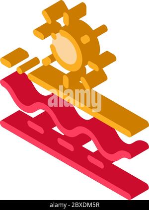 sunscreen effect isometric icon vector illustration Stock Vector