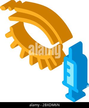 Eye Cosmetology Injection isometric icon vector illustration Stock ...