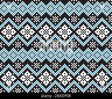 Christmas Fair Isle Seamless Pattern Background - Christmas fair isle pattern background for fashion textiles, knitwear and graphics Stock Vector