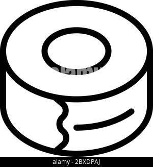 Insulation tape icon, outline style Stock Vector