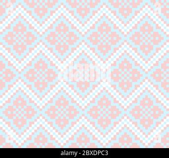 Christmas Fair Isle Seamless Pattern Background - Christmas fair isle pattern background for fashion textiles, knitwear and graphics Stock Vector