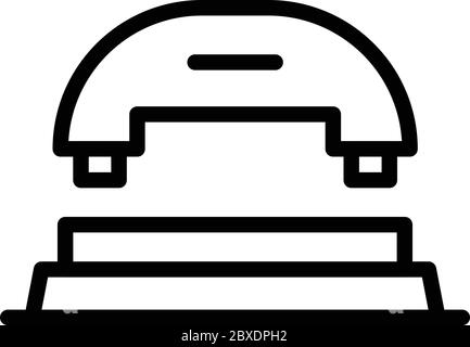 Puncher front view icon, outline style Stock Vector
