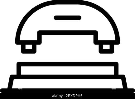 Puncher front view icon, outline style Stock Vector