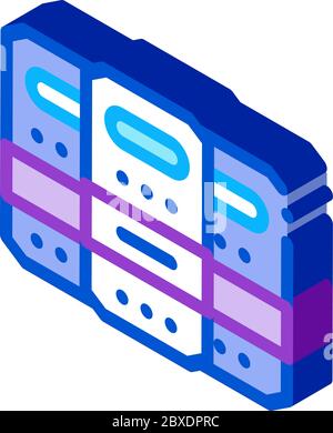 protective shield isometric icon vector illustration Stock Vector