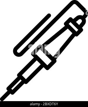 Radio soldering icon, outline style Stock Vector