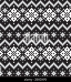 Christmas Fair Isle Seamless Pattern Background - Christmas fair isle pattern background for fashion textiles, knitwear and graphics Stock Vector