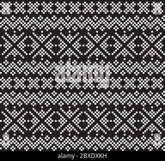Christmas Fair Isle Seamless Pattern Background - Christmas fair isle pattern background for fashion textiles, knitwear and graphics Stock Vector