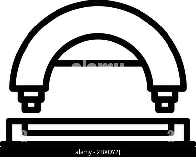 Arc hole punch icon, outline style Stock Vector