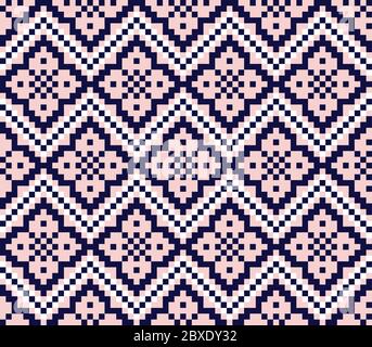 Christmas Fair Isle Seamless Pattern Background - Christmas fair isle pattern background for fashion textiles, knitwear and graphics Stock Vector