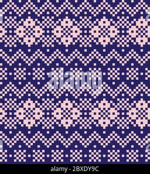 Christmas Fair Isle Seamless Pattern Background - Christmas fair isle pattern background for fashion textiles, knitwear and graphics Stock Vector