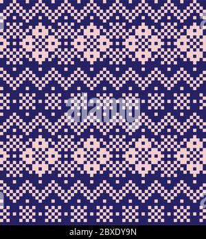 Christmas Fair Isle Seamless Pattern Background - Christmas fair isle pattern background for fashion textiles, knitwear and graphics Stock Vector