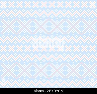 Christmas Fair Isle Seamless Pattern Background - Christmas fair isle pattern background for fashion textiles, knitwear and graphics Stock Vector