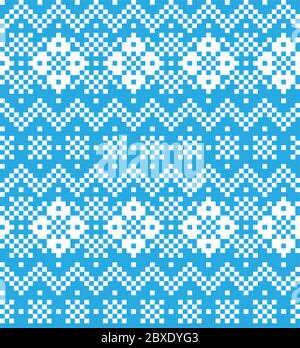 Christmas Fair Isle Seamless Pattern Background - Christmas fair isle pattern background for fashion textiles, knitwear and graphics Stock Vector