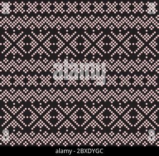 Christmas Fair Isle Seamless Pattern Background - Christmas fair isle pattern background for fashion textiles, knitwear and graphics Stock Vector