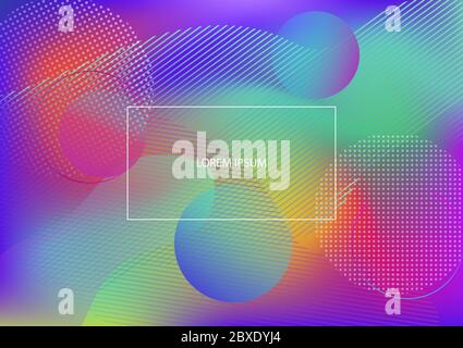 Multicolored, dark Colorful geometric background. Fluid shapes composition Stock Vector