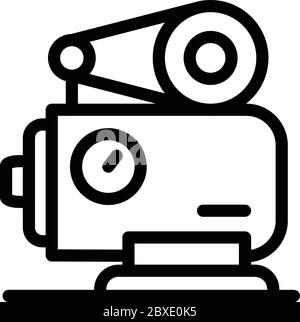 Air compressor icon, outline style Stock Vector