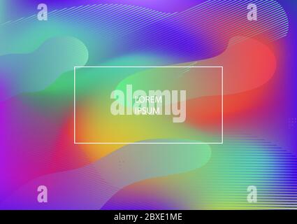 Multicolored, dark Colorful geometric background. Fluid shapes composition Stock Vector