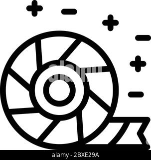 Adhesive tape for parcels icon, outline style Stock Vector