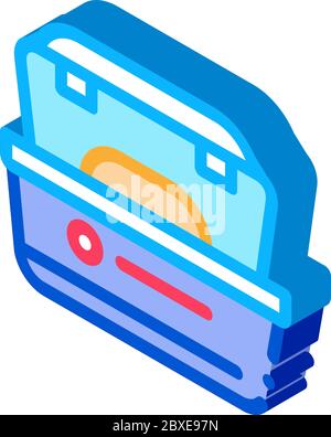 boxes trays isometric icon vector illustration Stock Vector