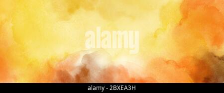 Abstract surface yellow orange watercolor vintage grunge background. Stain artistic vector used as being an element in the decorative design of header Stock Vector