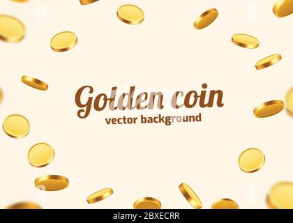 Realistic gold coins explosion isolated on transparent background ...