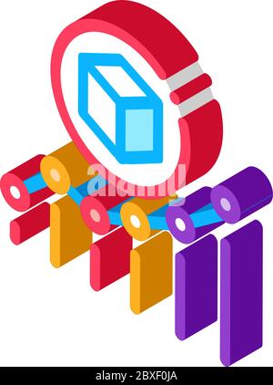 parcel pick-up points isometric icon vector illustration Stock Vector