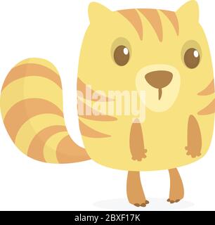 Squirrel chipmunk cartoon. Forest animal vector illustration Stock Vector