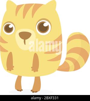 Happy marmot cartoon character. Forest animal vector illustration. Design for print or decoration Stock Vector
