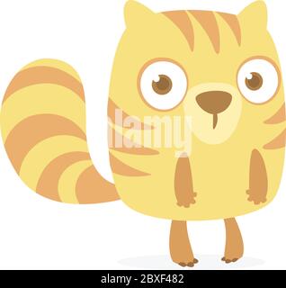 Woodchuck or chipmunk cartoon character.Flat design vector illustration Stock Vector