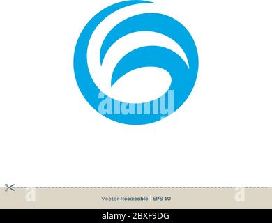 Blue Globe Vector Logo Template Illustration Design. Vector EPS 10. Stock Vector