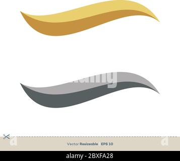 Waves Swoosh Vector Logo Template Illustration Design. Vector EPS 10. Stock Vector