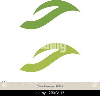 Green Leaves Vector Logo Template Illustration Design. Vector EPS 10. Stock Vector