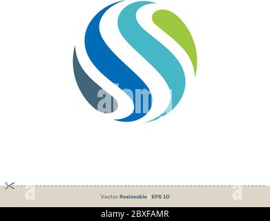 Blue Globe Vector Logo Template Illustration Design. Vector EPS 10. Stock Vector