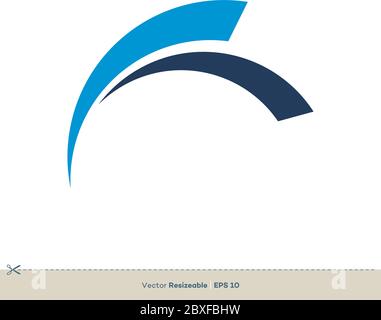 Blue Swoosh Icon Vector Logo Template Illustration Design. Vector EPS 10. Stock Vector