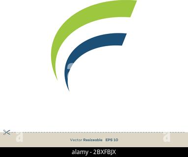 Blue Swoosh Icon Vector Logo Template Illustration Design. Vector EPS 10. Stock Vector