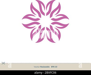 Abstract Flower Vector Logo Template Illustration Design. Vector EPS 10. Stock Vector