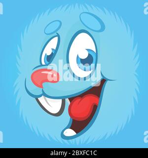 Cartoon rabbit face avatar. Vector illustration of smiling bunny rabbit for Easter Stock Vector