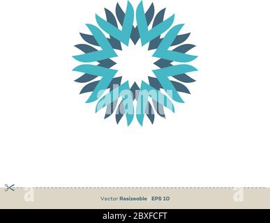 Abstract Flower Vector Logo Template Illustration Design. Vector EPS 10. Stock Vector