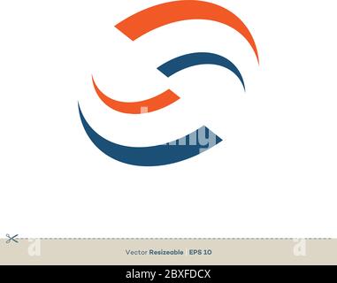 Swoosh Logo Template Illustration Design. Vector EPS 10. Stock Vector
