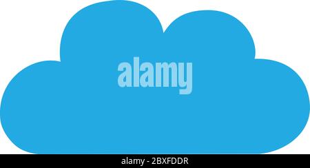 Cloud icon flat isolated on white background vector illustration eps10 Stock Vector