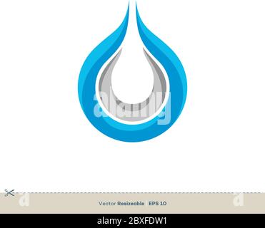 Droplet Decorative Vector logo Template Illustration Design. Vector EPS 10. Stock Vector