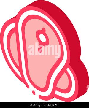 fillet salmon isometric icon vector illustration Stock Vector Image ...