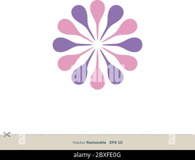 Abstract Flower Vector Logo Template Illustration Design. Vector EPS 10. Stock Vector